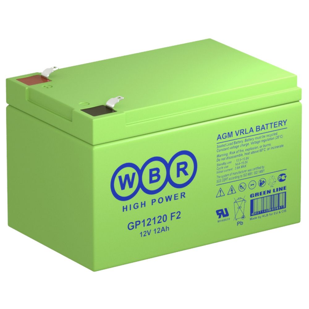 Аккумулятор WBR GP12120 F2, 12 В, 12 А·ч | AFOX.SU