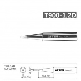 Аксессуары для пайки Atten Паяльное жало , T900-1.2D