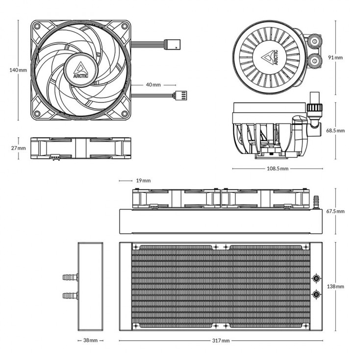 Liquid Freezer III 280 A-RGB White: Жидкостная купить | AFOX.SU