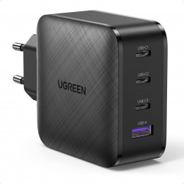 Сетевое зарядное устройство UGREEN CD224 6USB-A+3*USB-C 65W GaN Tech Fast Charger EU. Цвет: черный