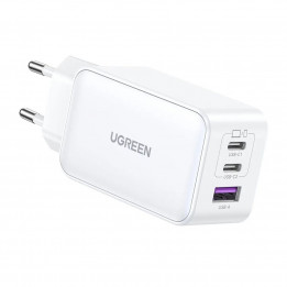 Сетевое зарядное устройство UGREEN CD244 (15334) Nexode 65W USB-A+2*USB-C GaN Tech Fast Charger EU. Цвет: белый