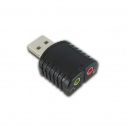 Контроллер Speed Dragon Звуковая карта FG-UAU02D-1AB-BU01 Tiny USB Stereo Sound Adapter (24bit 96kHz), SSS1700 black case, Bulk 