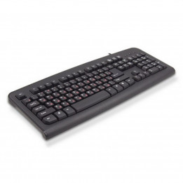 Клавиатура Lime K-0494 RLSK USB Standart Black 104 keyboard with RUS/LAT keys and Special scroll key, Rus(red)/Lat(whi