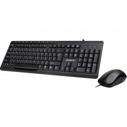 Комплект клавиатура и мышь Gigabyte GK-KM6300 RU, проводные (USB, 1.5м), 1000dpi, (551179) комплект клавиатура + мышь, проводные