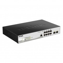 Коммутатор D-Link DGS-1210-10P/ME/B1A Управляемый коммутатор 2 уровня с 8 портами 10/100/1000Base-T с поддержкой PoE и 2 портами