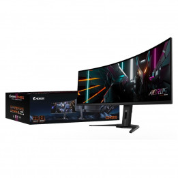 Монитор 49" Gigabyte AORUS CO49DQ-EK Gaming monitor Black (OLED, 5120x1440, HDMI+HDMI+DP+Type C, 0.03 ms, 178°/178°, 250 cd/m, 1