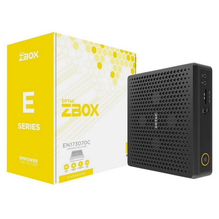 Платформа системного блока с ЦПУ Zotac ZBOX-EN173070C-BE Barebone, NVIDIA RTX3070 Laptop, Intel i7-11800H, 2x DDR4 SODIMM slots,