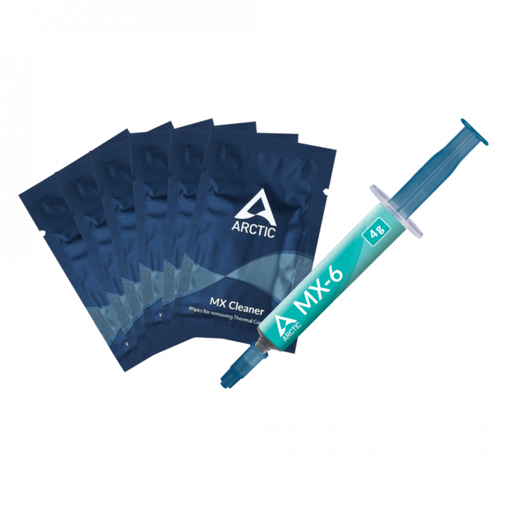 Термопаста Arctic Cooling MX-6, 4 г, 6 очистителей | AFOX.SU