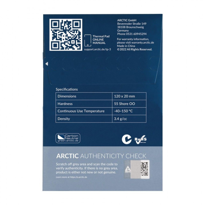 Thermal pad 120x20мм 4шт купить | AFOX.SU