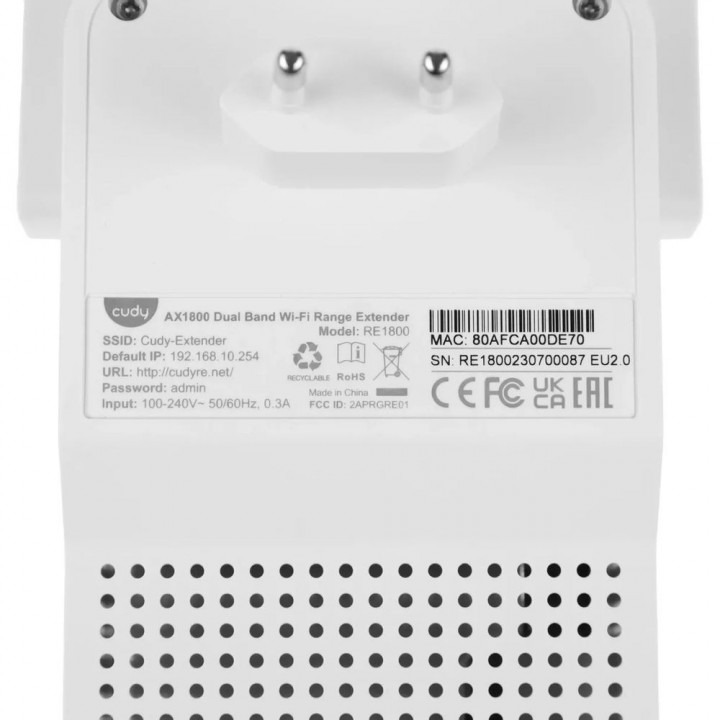 Маршрутизатор CUDY AX1800 Wi-Fi 6 Mesh Repeater, AP | AFOX.SU