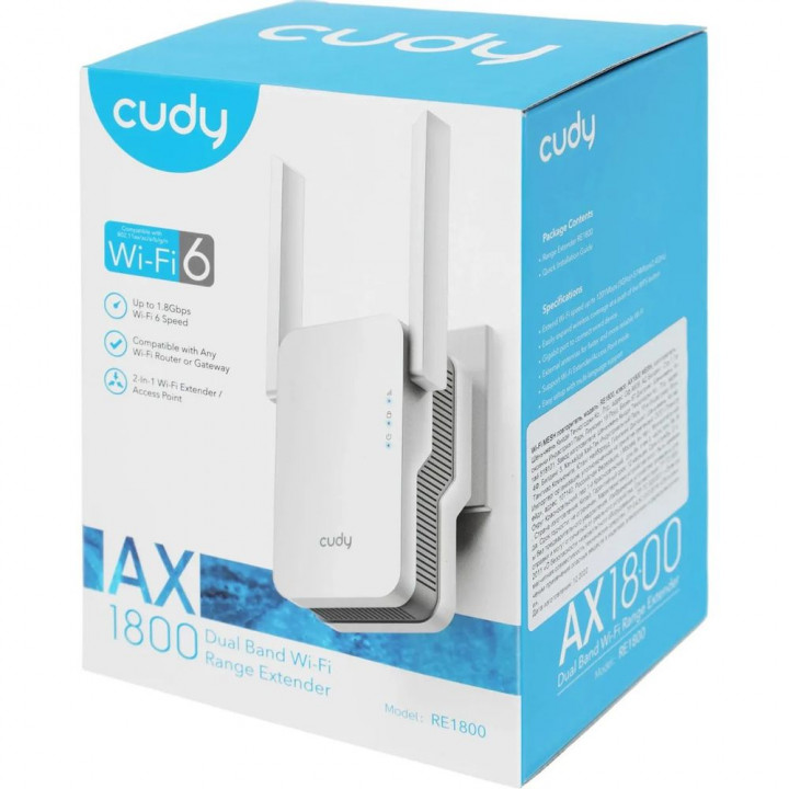 Маршрутизатор CUDY AX1800 Wi-Fi 6 Mesh Repeater, AP | AFOX.SU