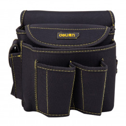 Поясная сумка монтажника Deli DL-P4 220 x 200 x 140мм, 6 карманов, ткань Оксфорд 600D