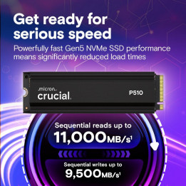 SSD Crucial P510 1 ТБ PCIe Gen5 NVMe, радиатор | AFOX.SU