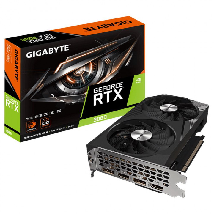 Видеокарта Gigabyte RTX 3060 WINDFORCE OC 12 ГБ GDDR6 | AFOX.SU