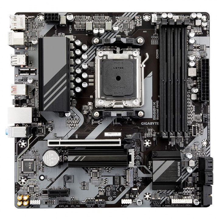 Плата Gigabyte B650M K, AM5, 2× M.2, 2.5G LAN | AFOX.SU