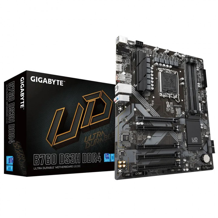 Плата Gigabyte B760 DS3H DDR4, ATX, 5 слотов x16 | AFOX.SU