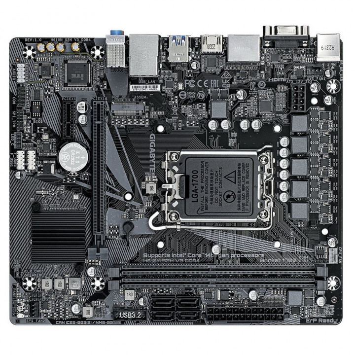 Материнская плата Gigabyte H610M S2H V3 DDR4, LGA1700 | AFOX.SU