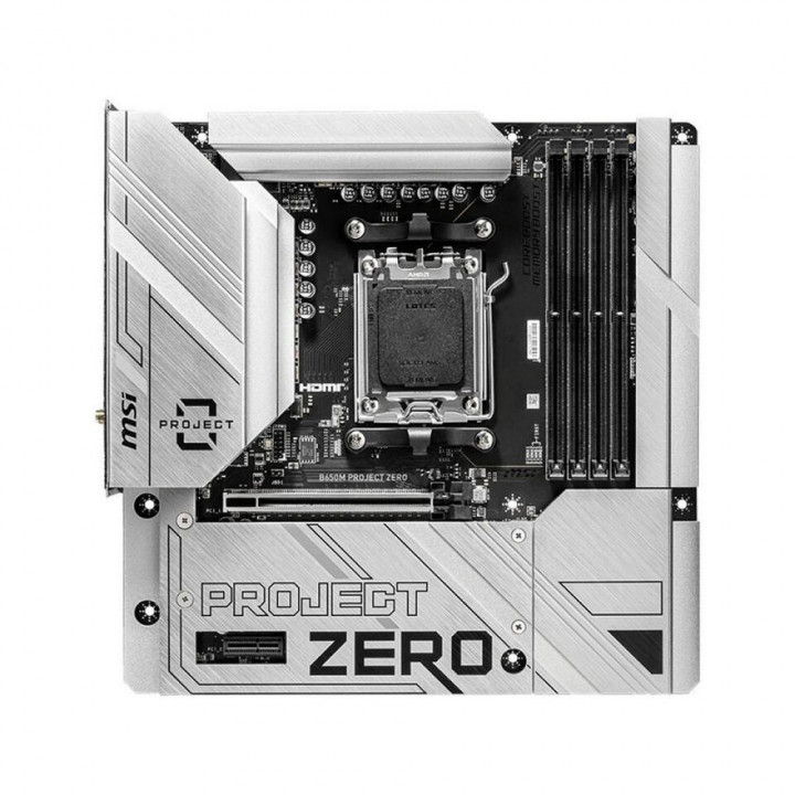Плата MSI B650M PROJECT ZERO, AM5, скрытые разъёмы | AFOX.SU