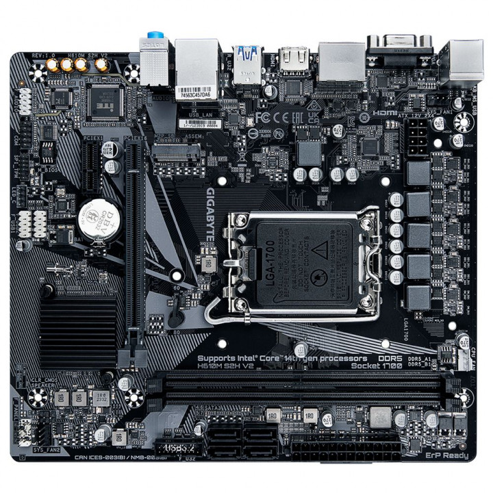 Материнская плата Gigabyte H610M S2H V2, LGA1700, DDR5 | AFOX.SU