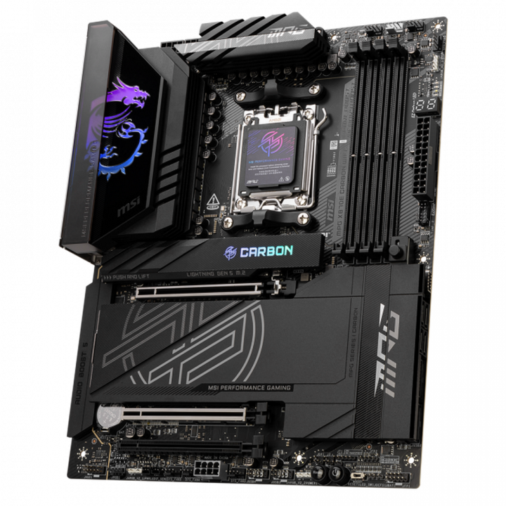 Плата MSI MPG X870E CARBON WIFI, X870E, 5G LAN, 4× M.2 | AFOX.SU