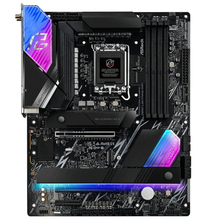 Плата ASRock Z890 LIGHTNING WIFI, LGA1851, Z890, ATX | AFOX.SU