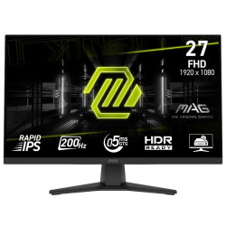 Монитор 27" MSI MAG 272F Rapid IPS, 1920x1080, 200Hz, 0,5ms, 300сd/m, 1000:1, HDR | HDMI(2.0b), DP(1.2a) | InPSU, Vesa 100