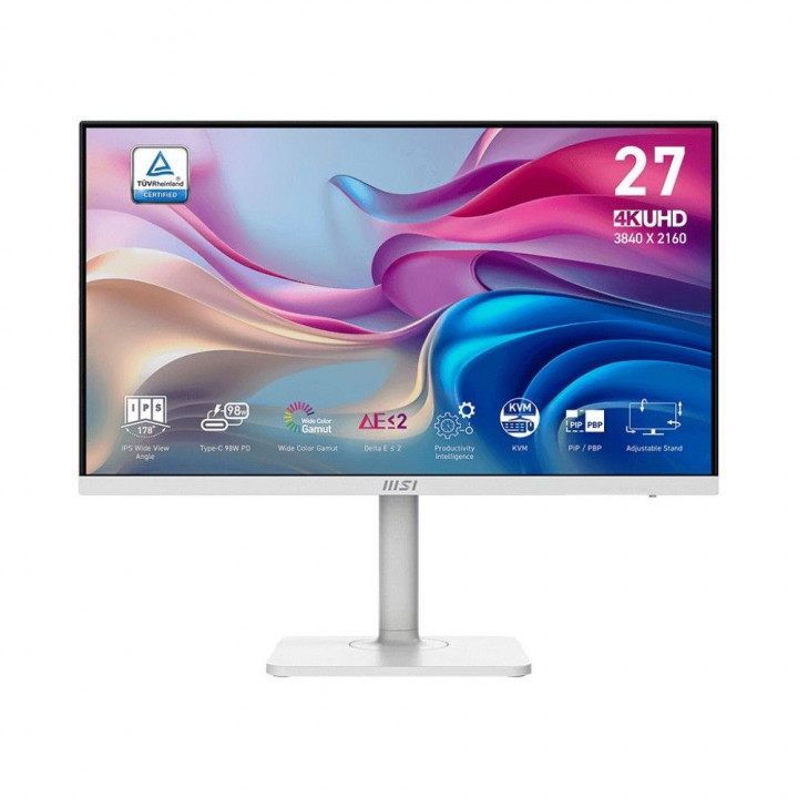 Монитор MSI Modern MD272UPHW, 27″, 4K, USB-C 98 Вт, KVM | AFOX.SU