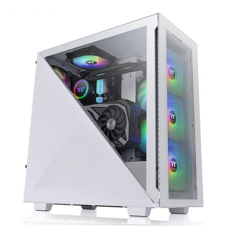 Корпус Thermaltake Divider 300 TG Snow ARGB, белый | AFOX.SU