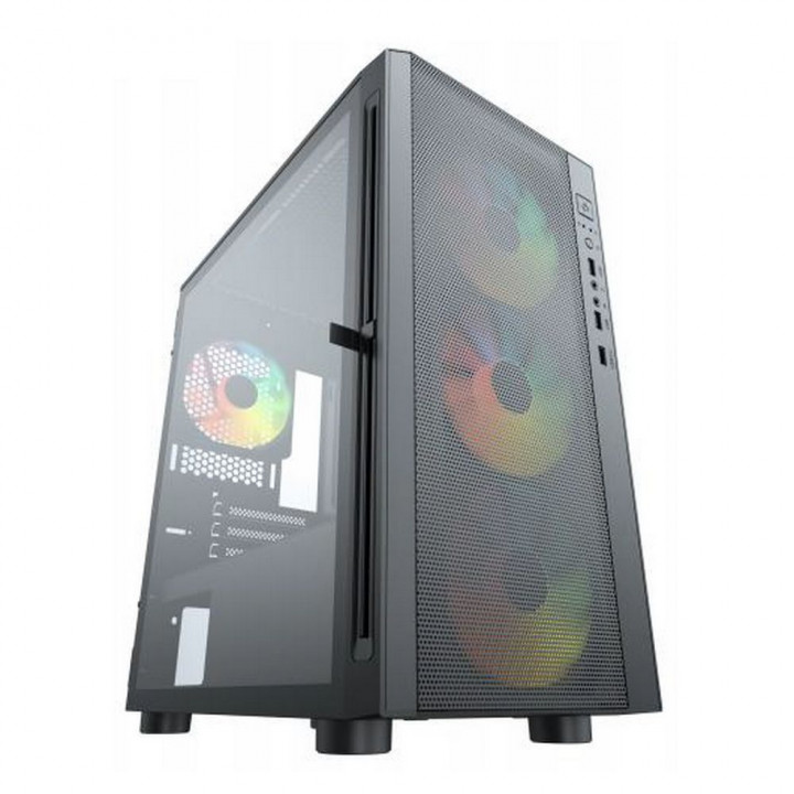 Корпус ACD Citadel 104: micro-ATX, 4 ARGB, сетка | AFOX.SU