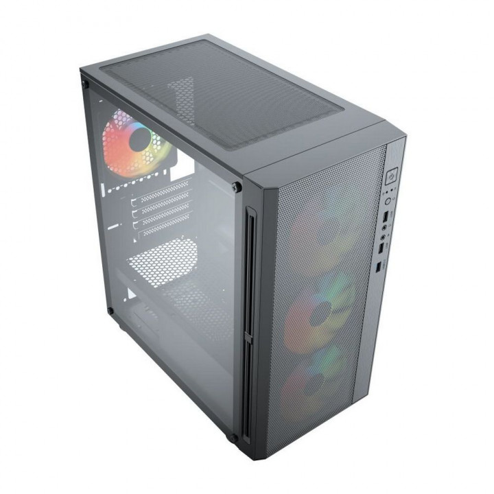 Корпус ACD Citadel 104: micro-ATX, 4 ARGB, сетка | AFOX.SU