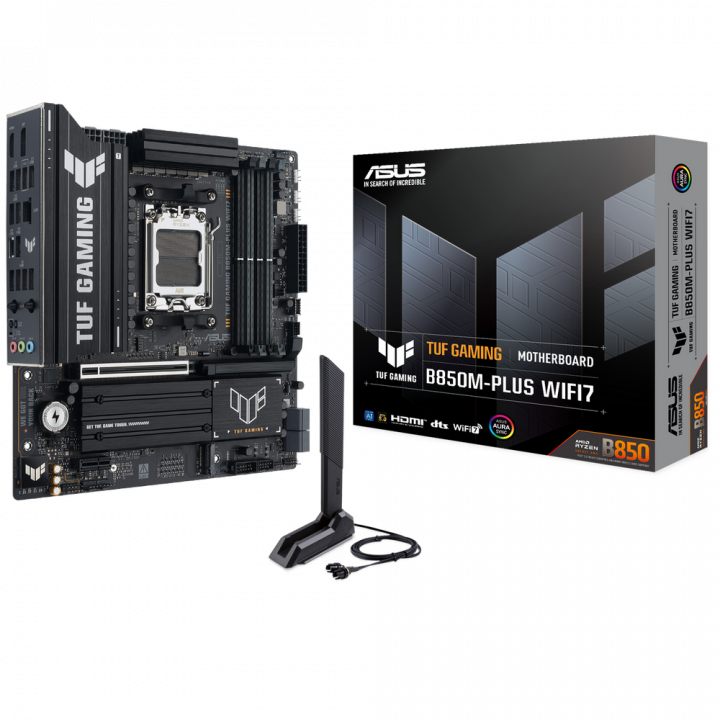 Плата ASUS TUF GAMING B850M-PLUS WIFI7, AM5, mATX | AFOX.SU