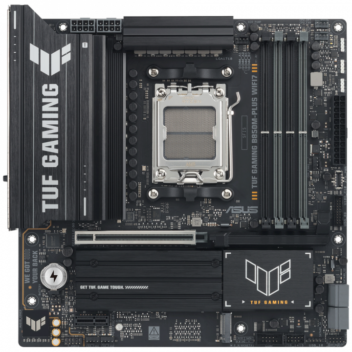 Плата ASUS TUF GAMING B850M-PLUS WIFI7, AM5, mATX | AFOX.SU