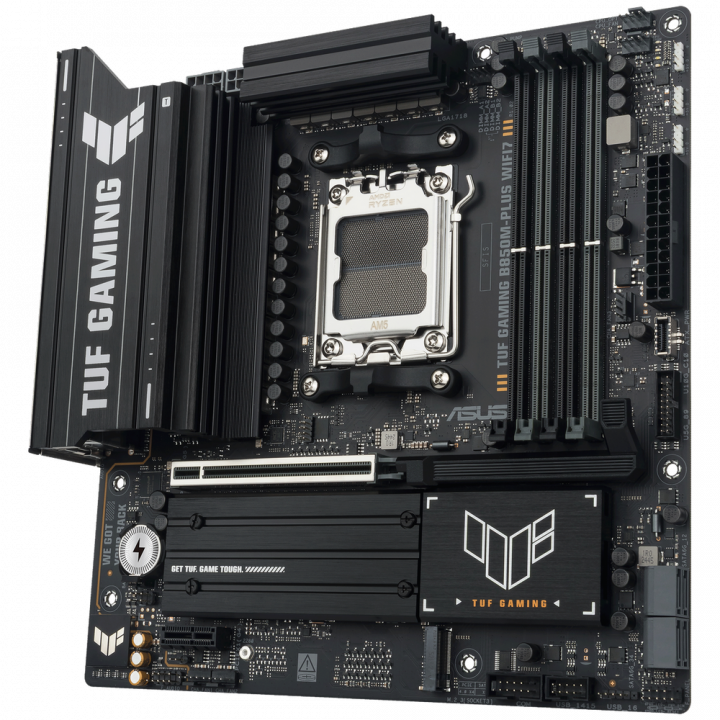 Плата ASUS TUF GAMING B850M-PLUS WIFI7, AM5, mATX | AFOX.SU