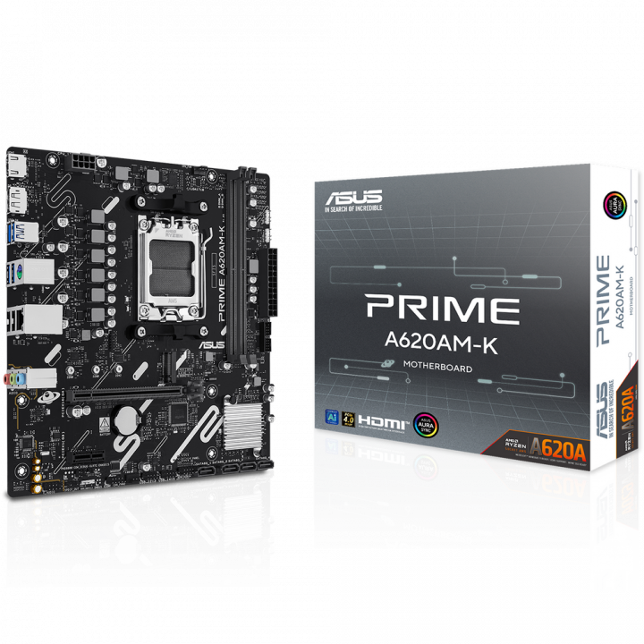 Плата ASUS PRIME A620AM-K, AM5, micro-ATX, DDR5 | AFOX.SU