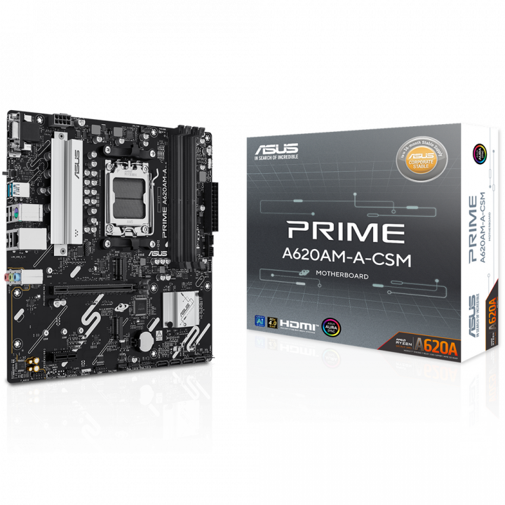 Плата ASUS PRIME A620AM-A-CSM, AM5, 4×DDR5, mATX | AFOX.SU