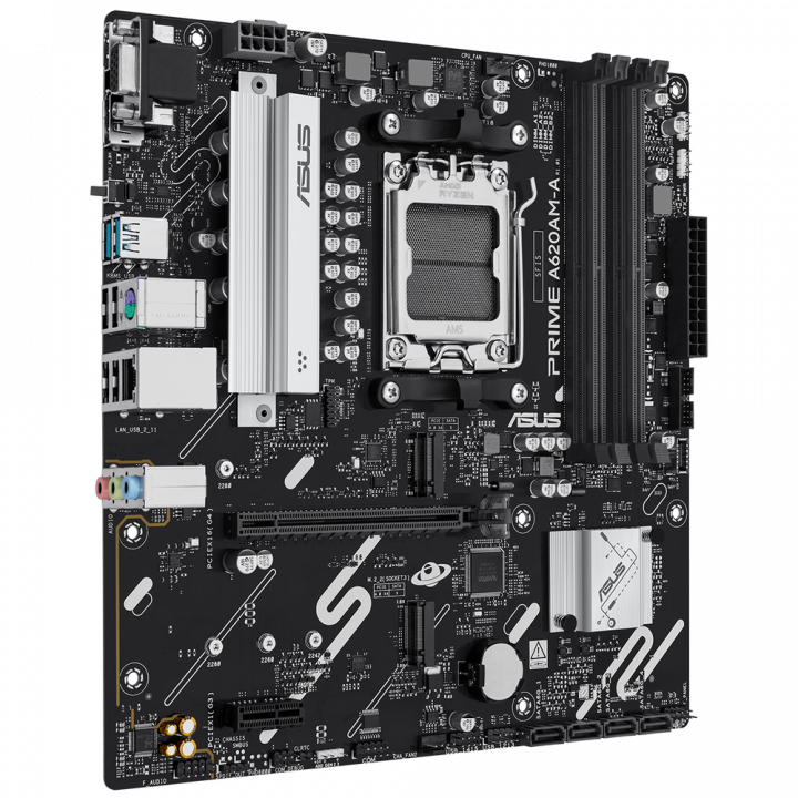 Плата ASUS PRIME A620AM-A-CSM, AM5, 4×DDR5, mATX | AFOX.SU