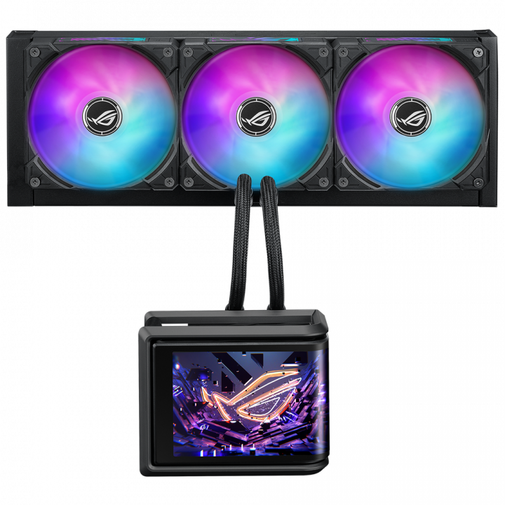 СЖО ASUS ROG RYUO IV 360 ARGB чёрная, AMOLED | AFOX.SU