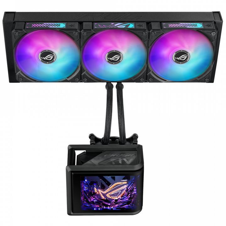 СЖО ASUS ROG RYUO IV 360 ARGB чёрная, AMOLED | AFOX.SU