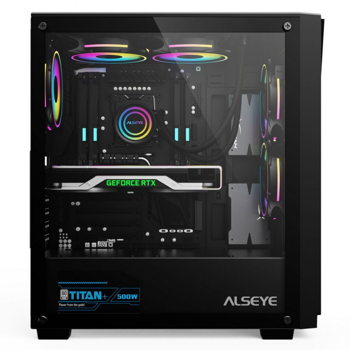 Корпус ALSEYE X3-B: ATX, RGB-фронт, 320 мм | AFOX.SU