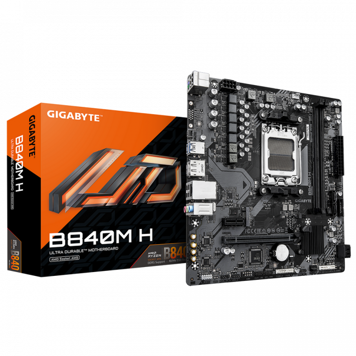 Плата Gigabyte B840M H, AM5, micro-ATX, DDR5 | AFOX.SU