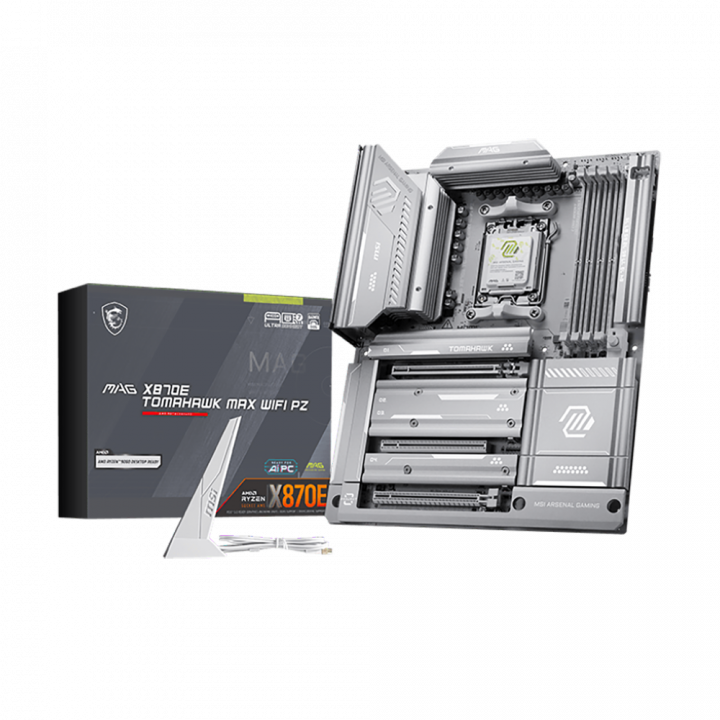 Плата MSI MAG X870E TOMAHAWK MAX WIFI PZ, AM5, белая | AFOX.SU