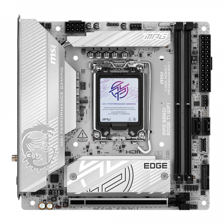Плата MSI MPG B860I EDGE TI WIFI, LGA1851, Mini-ITX | AFOX.SU