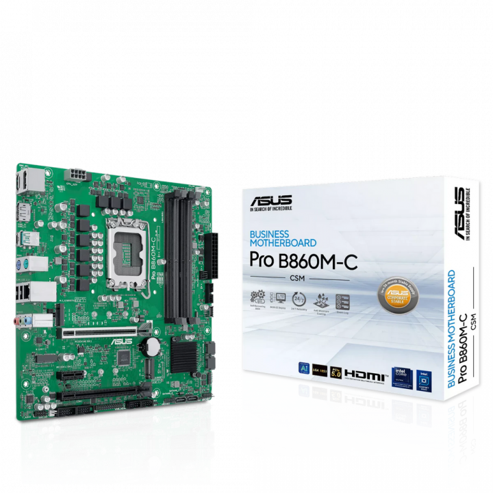 Плата ASUS PRO B860M-C-CSM, LGA1851, DDR5, mATX | AFOX.SU