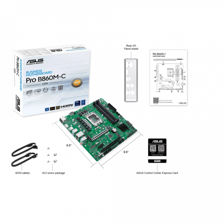 Плата ASUS PRO B860M-C-CSM, LGA1851, DDR5, mATX | AFOX.SU