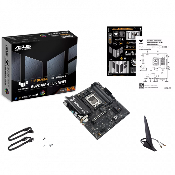 Плата ASUS TUF A620AM-PLUS WIFI, AM5, Wi-Fi 6 | AFOX.SU