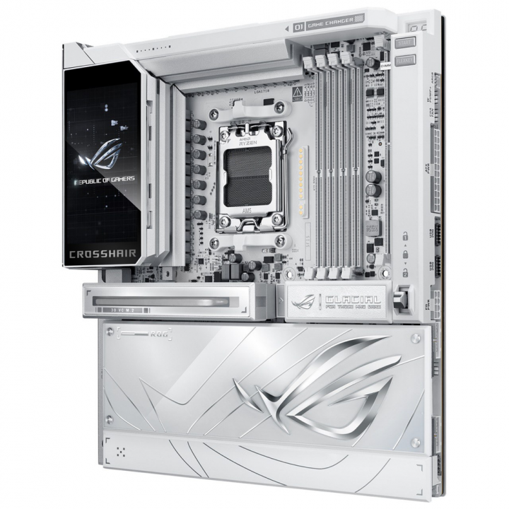 Плата ASUS ROG CROSSHAIR X870E GLACIAL, AM5, 2×10GbE | AFOX.SU