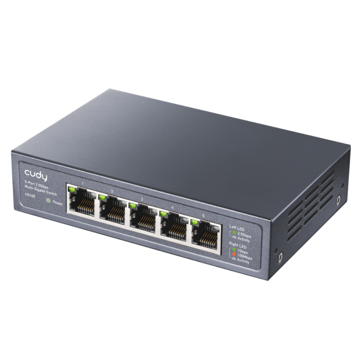 Коммутатор CUDY HS105 5×2,5G металл | AFOX.SU