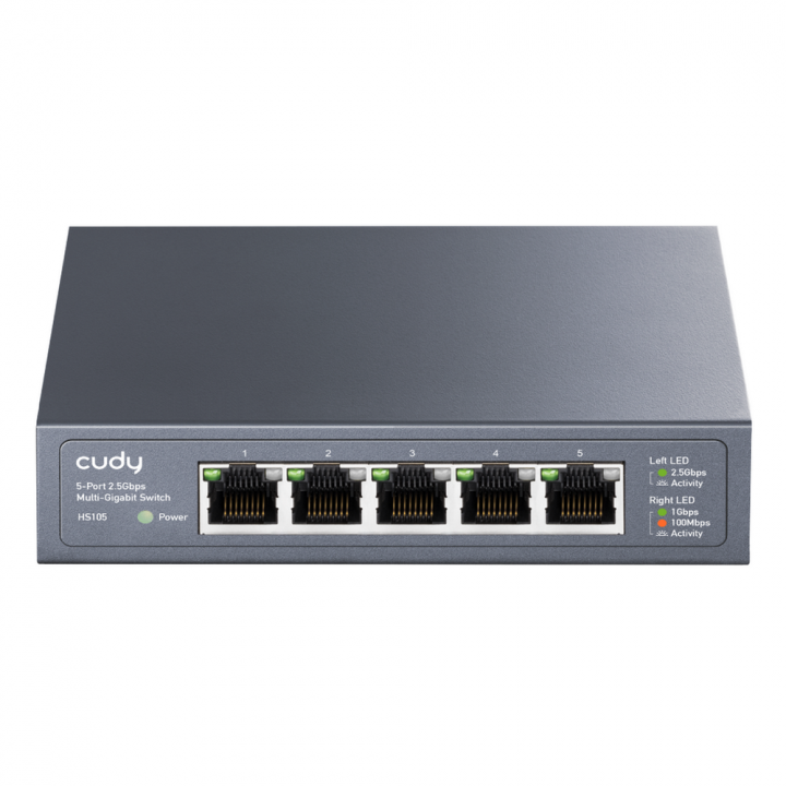 Коммутатор CUDY HS105 5×2,5G металл | AFOX.SU