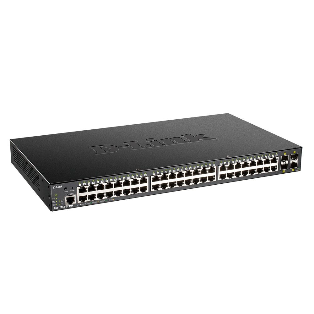 Коммутатор D-Link DGS-1250-52XMP/A1A L2 Smart Switch | AFOX.SU