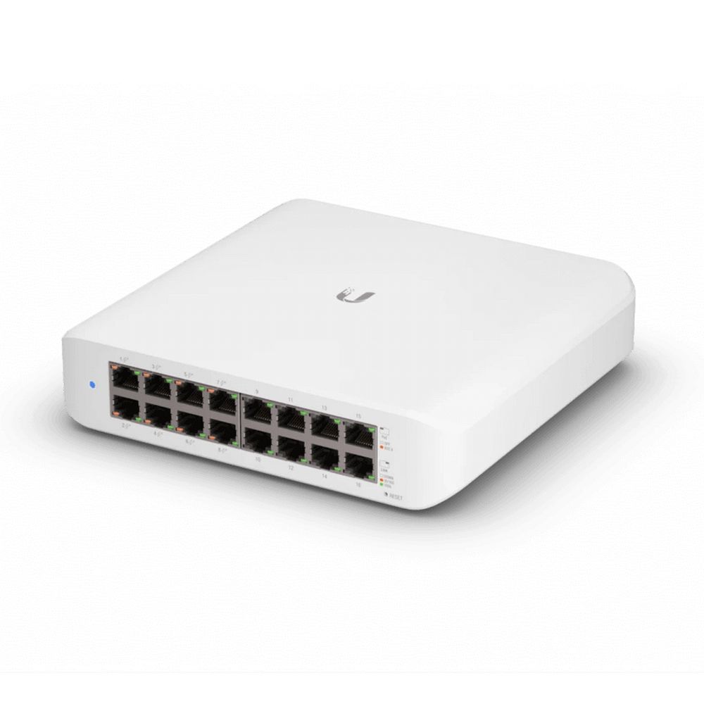 Коммутатор Ubiquiti UniFi Switch Lite 16 PoE (USW-Lite-16-POE) Ubiquiti PoE-коммутатор, 16х 1G RJ45, раздача 45 Вт |USW-Lite-16-